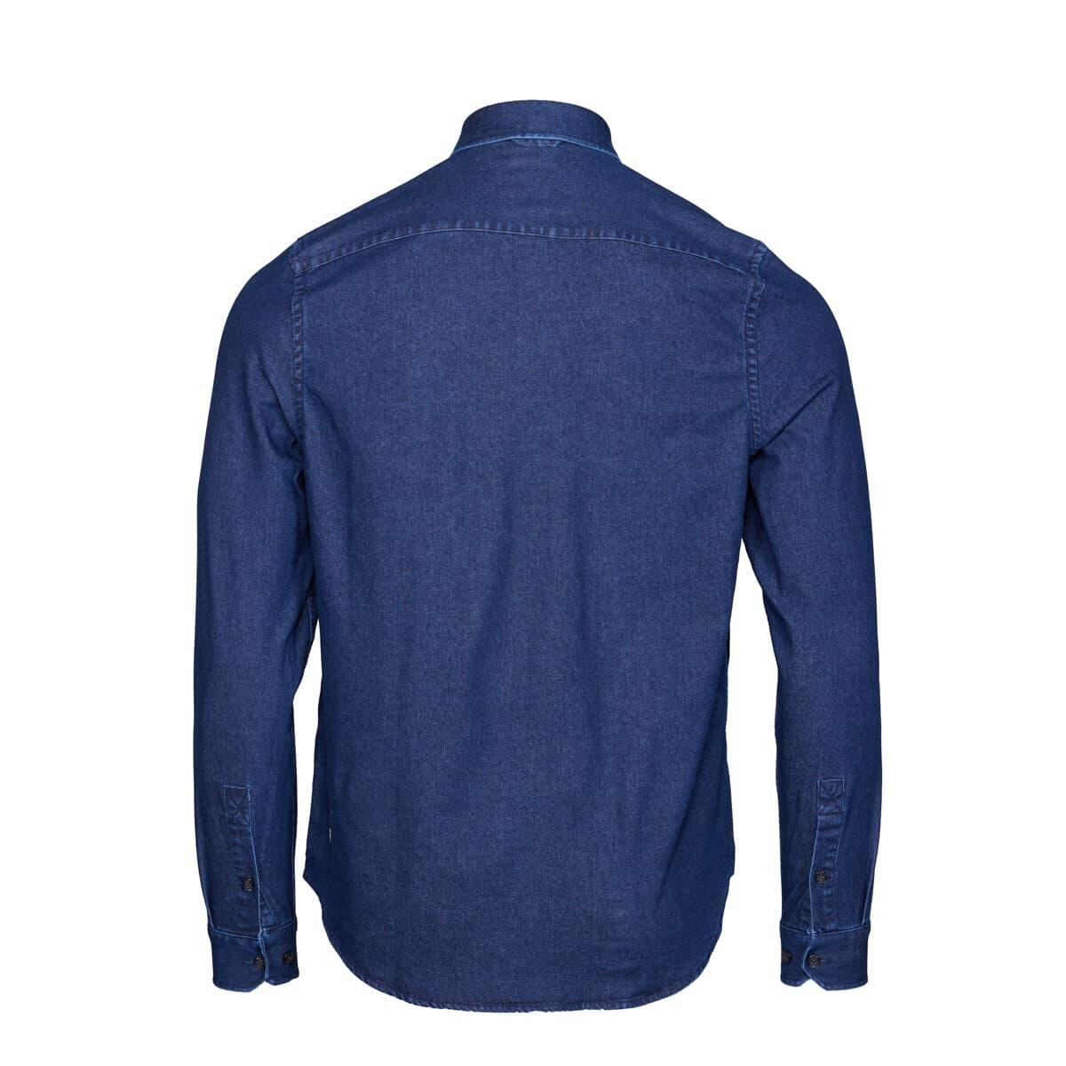 Chemise en jean et décontractée pour homme P-BLUE JEAN en denim bleu 3/3