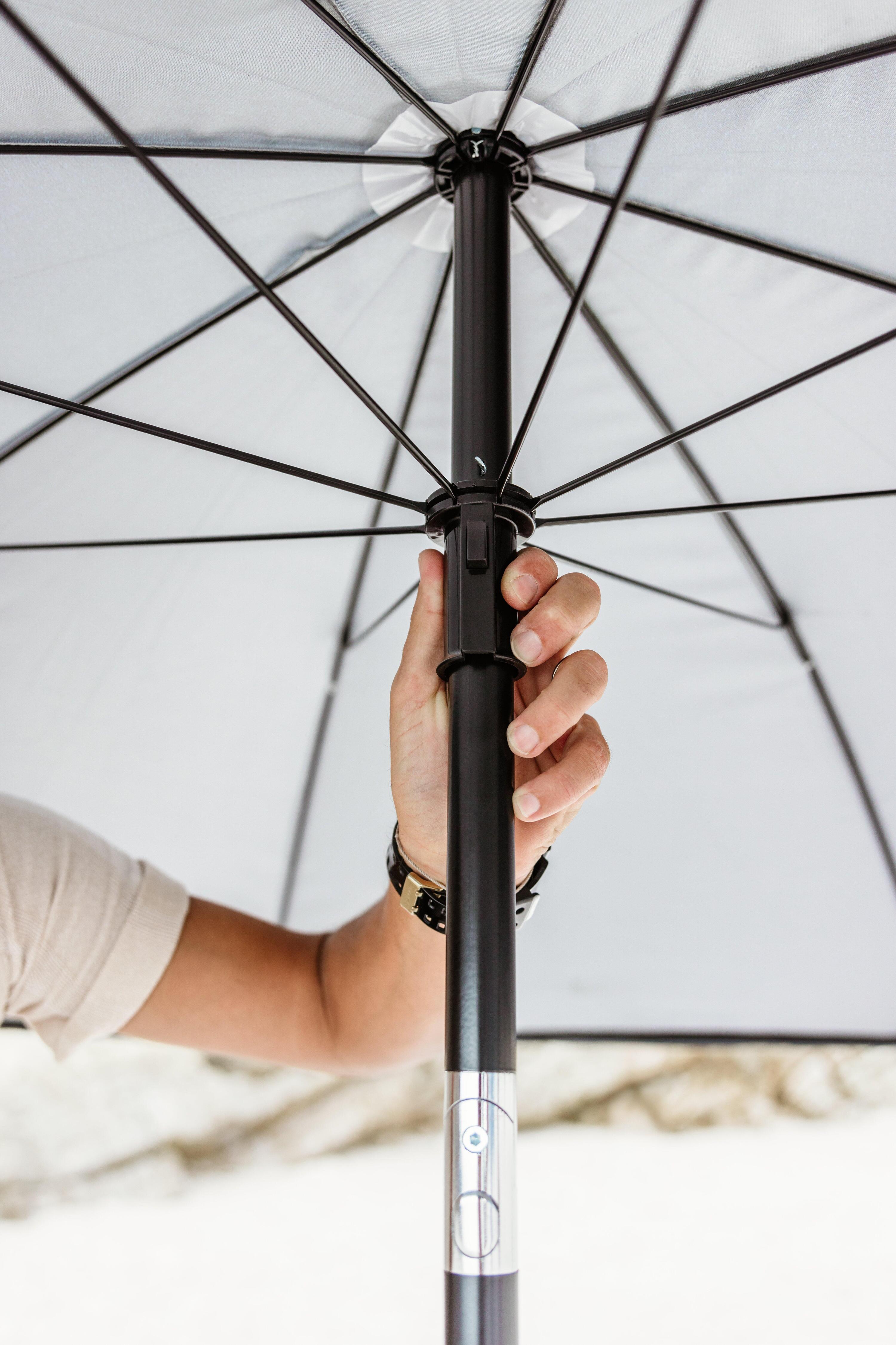 Strandparasol - Windscherm - 160cm - Grijs 6/8