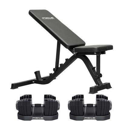 Banc d’entraînement Force 8 – Avec haltères réglables Shift – 2x24 kg