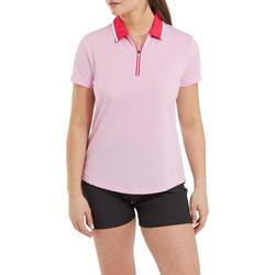 Polo de golf Footjoy Colour Block Lisle pour femme, rose