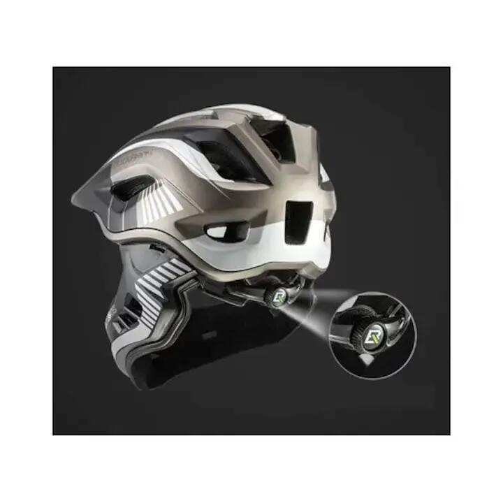 Casca copii Full Face RockBros gri, 48-52 cm, mandibulă detașabilă. 6/7