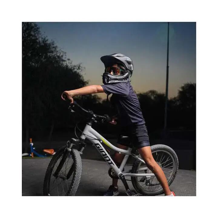 Casca copii Full Face RockBros gri, 48-52 cm, mandibulă detașabilă. 7/7