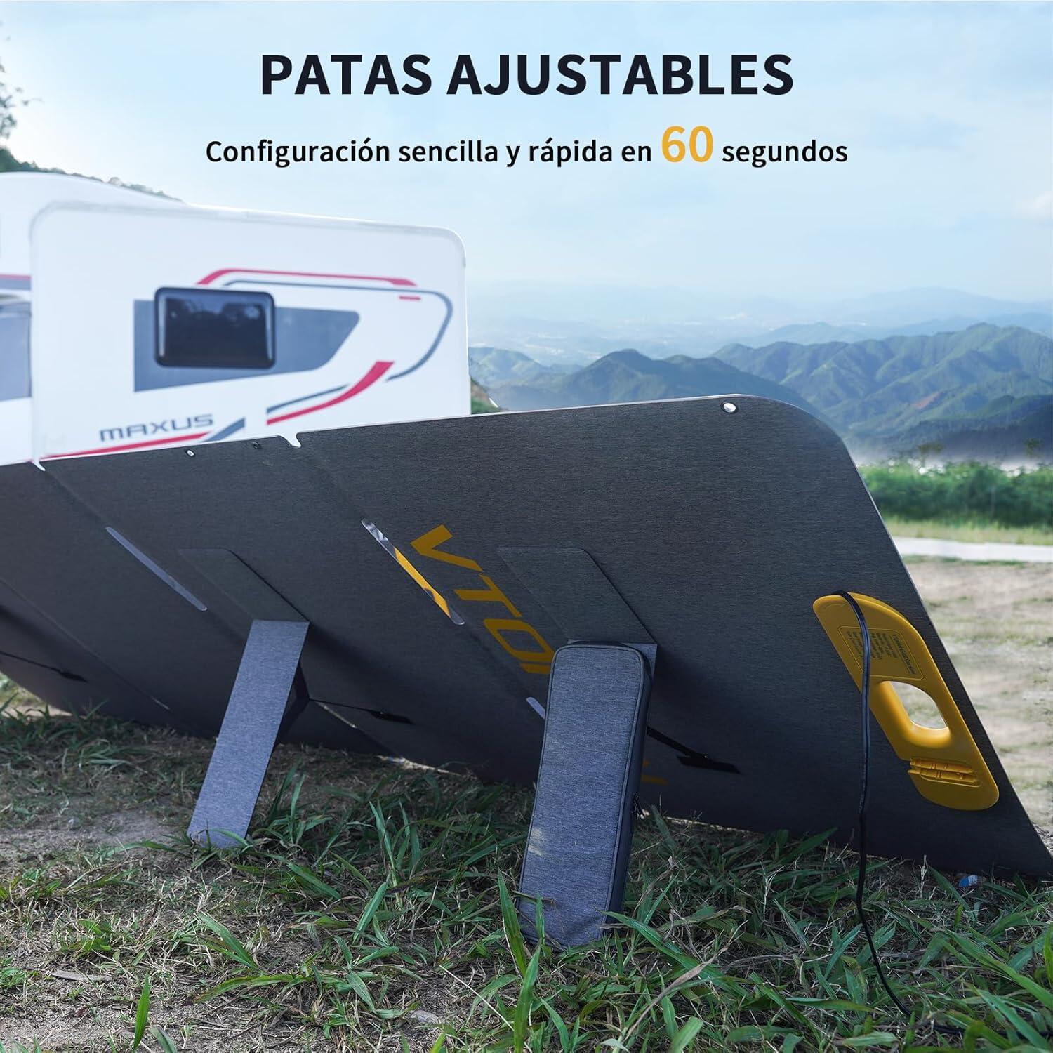Panel solar portátil plegable VTOMAN 110W Certificación IP67 resistente al agua 6/7