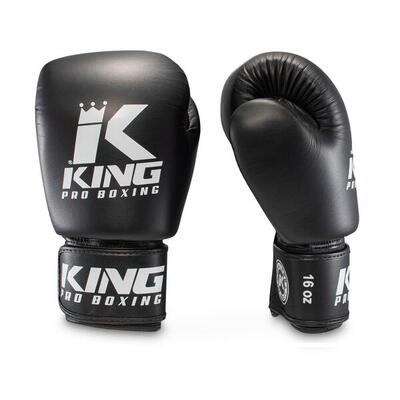 King pro boxing bgvl-3 (kick)bokshandschoenen - black - 16 oz