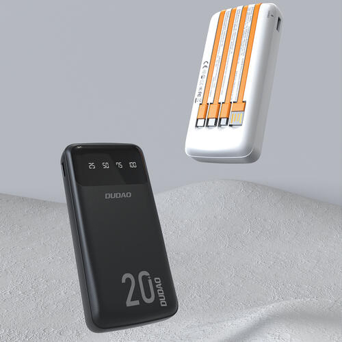 Batteria Esterno Dudao 20000 mAh, 3 Cavi USB-C/micro USB/Light 3/7