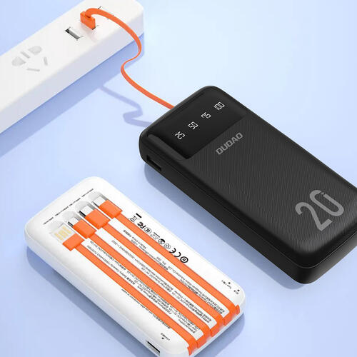 Batteria Esterno Dudao 20000 mAh, 3 Cavi USB-C/micro USB/Light 2/7