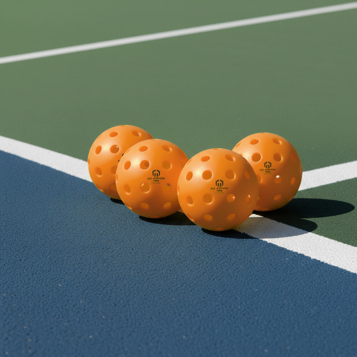 Conjunto de 4 bolas de pickleball TORQ Outdoor - Laranja 2/5