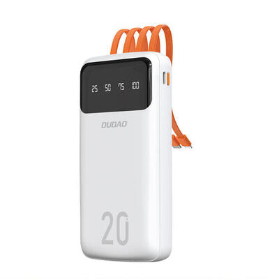 Batterij extern dudao 20000 mah, 3 ingebouwde kabels (k6pro +)