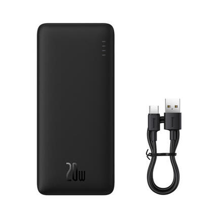 Baseus Airpow 20W 10000mAh Powerbank + USB-A/USB-C-Kabel – Schwarz