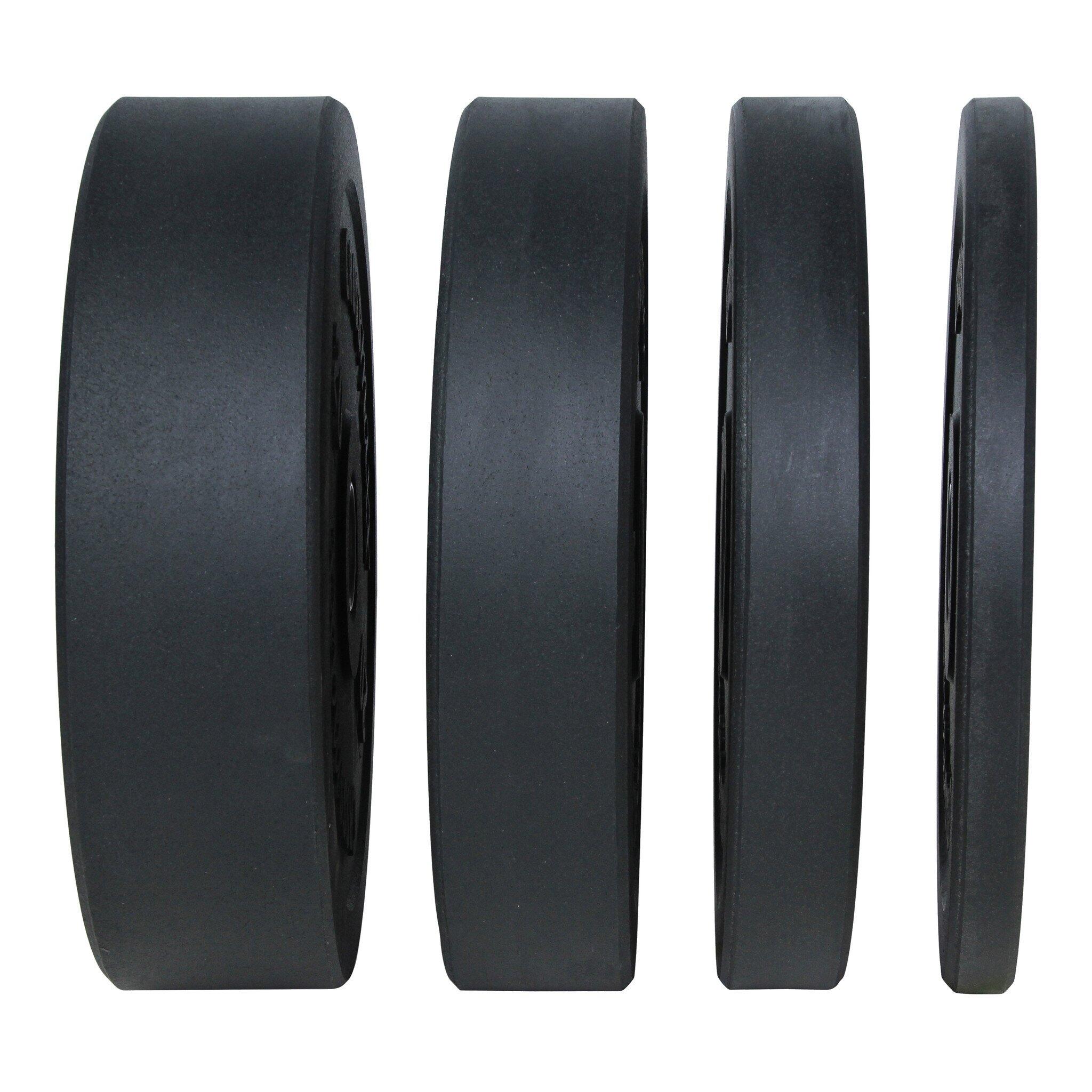 Hi-Temp Olympische Halterschijf - Bumper Plate - 50 mm - 15 kg - Zwart 3/4