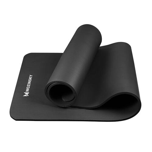 Wozinsky schwarze Matte für Fitnessstudio/Yoga, 181x63x0,9 cm. 4/7