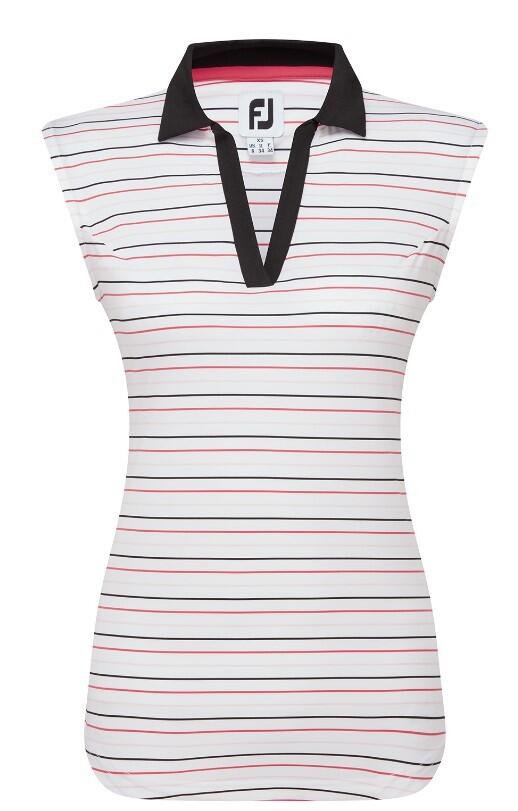 FOOTJOY Ärmelloses Polo-Golfshirt mit Streifenmuster für Damen Footjoy