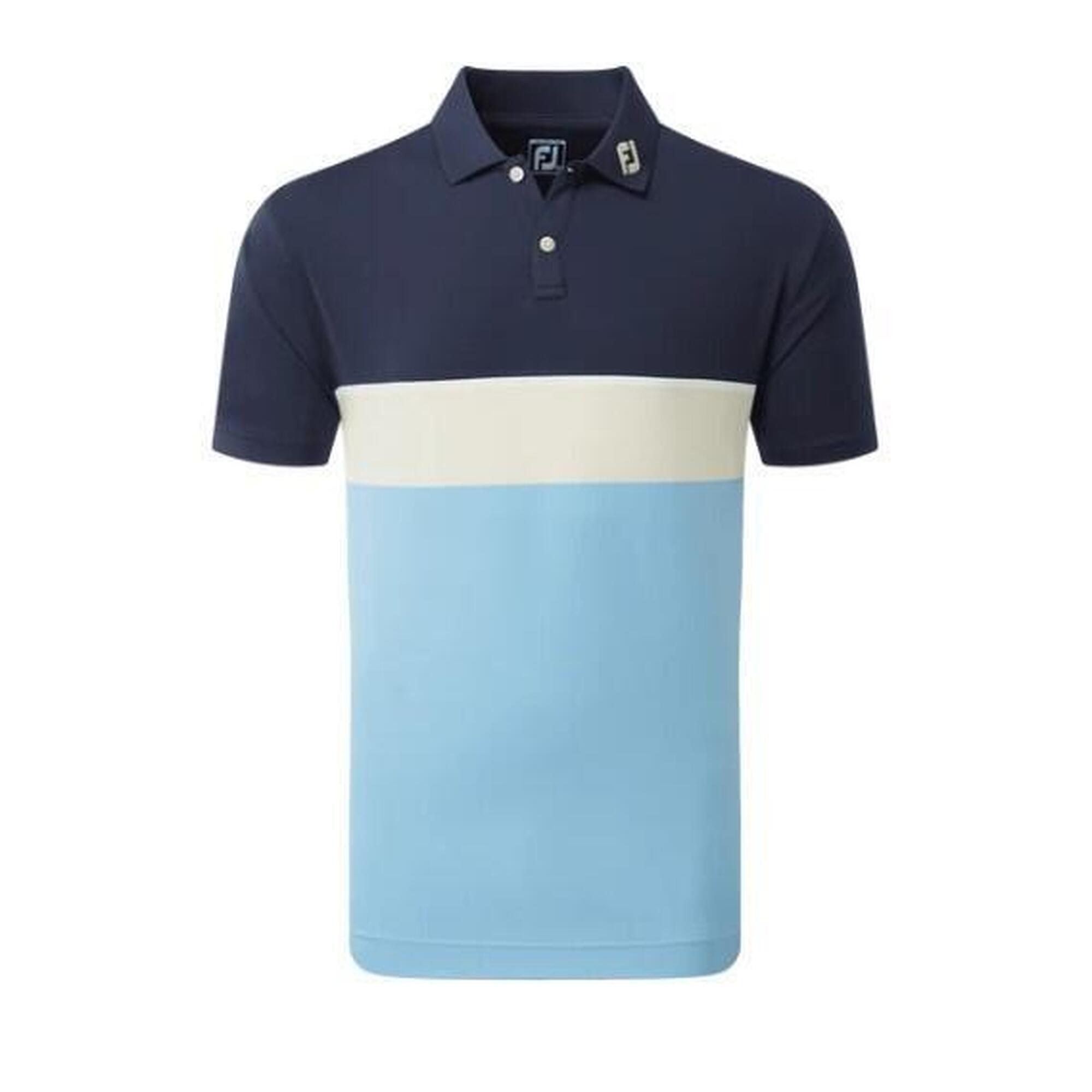 Footjoy - Polo De Golf Footjoy Colour Lisle Pour Homme, Bleu - Sous Veste - Multicolore - Decathlon