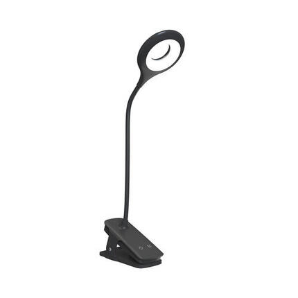 Wozinsky Mini-LED-Leselampe, kabellos, mit Klemme und USB-C-Kabel – Schwarz