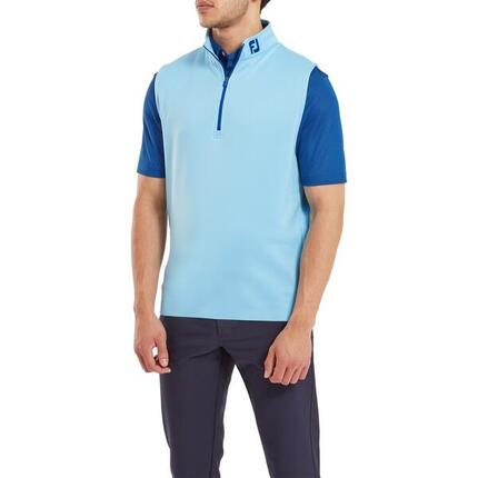 Gilet de golf Footjoy pour homme, demi-zip, bleu