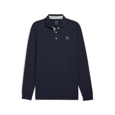 Polo da golf Puma Cloudspun Midweight da uomo blu navy