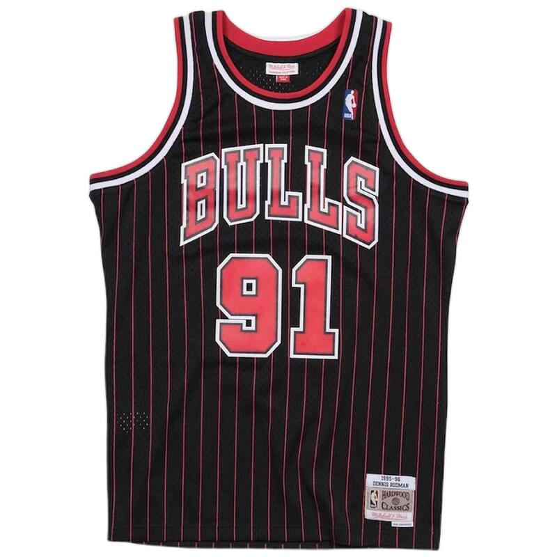 Maiou Mitchell & Ness Swingman Jersey Chicago Bulls '95 Rodman negru