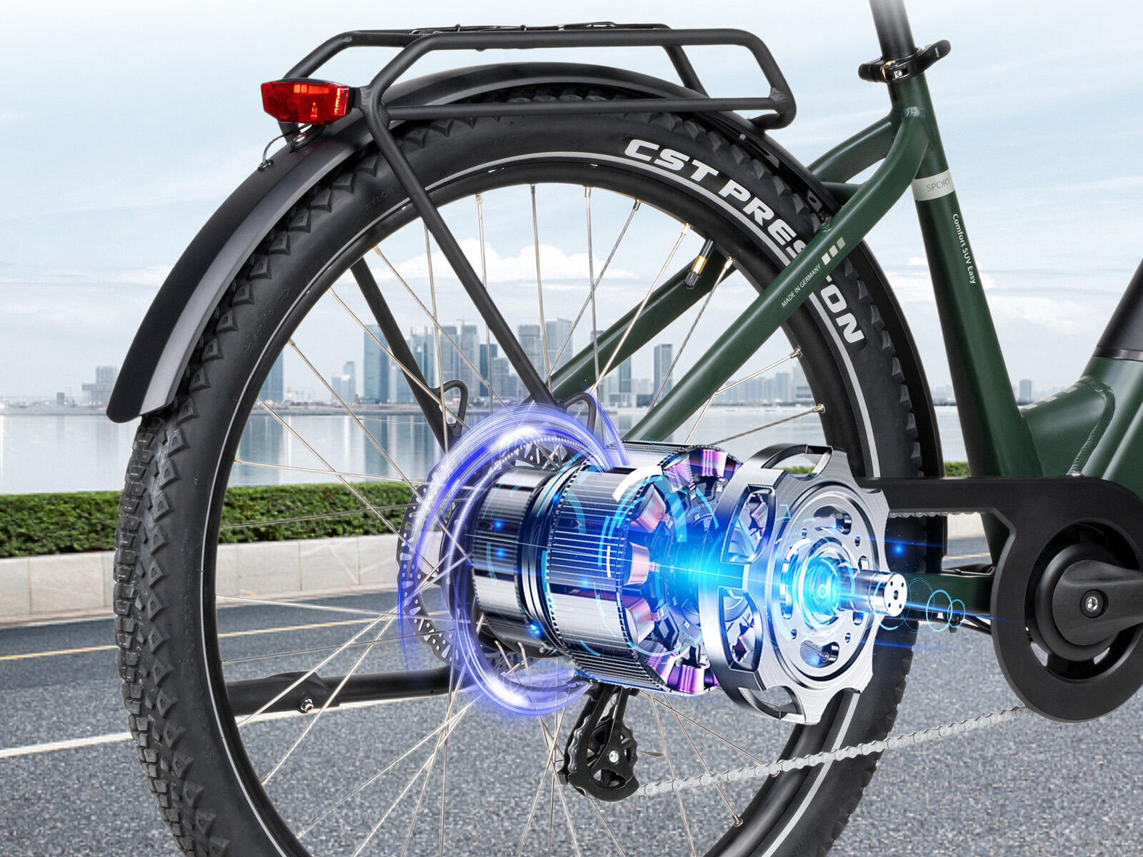 SAXXX Comfort SUV Easy ebike 7 sp 13AH groen 5/5