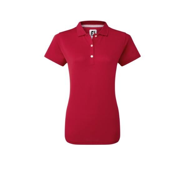 Polo da golf in piqué elasticizzato Footjoy da donna, rossa 4/5