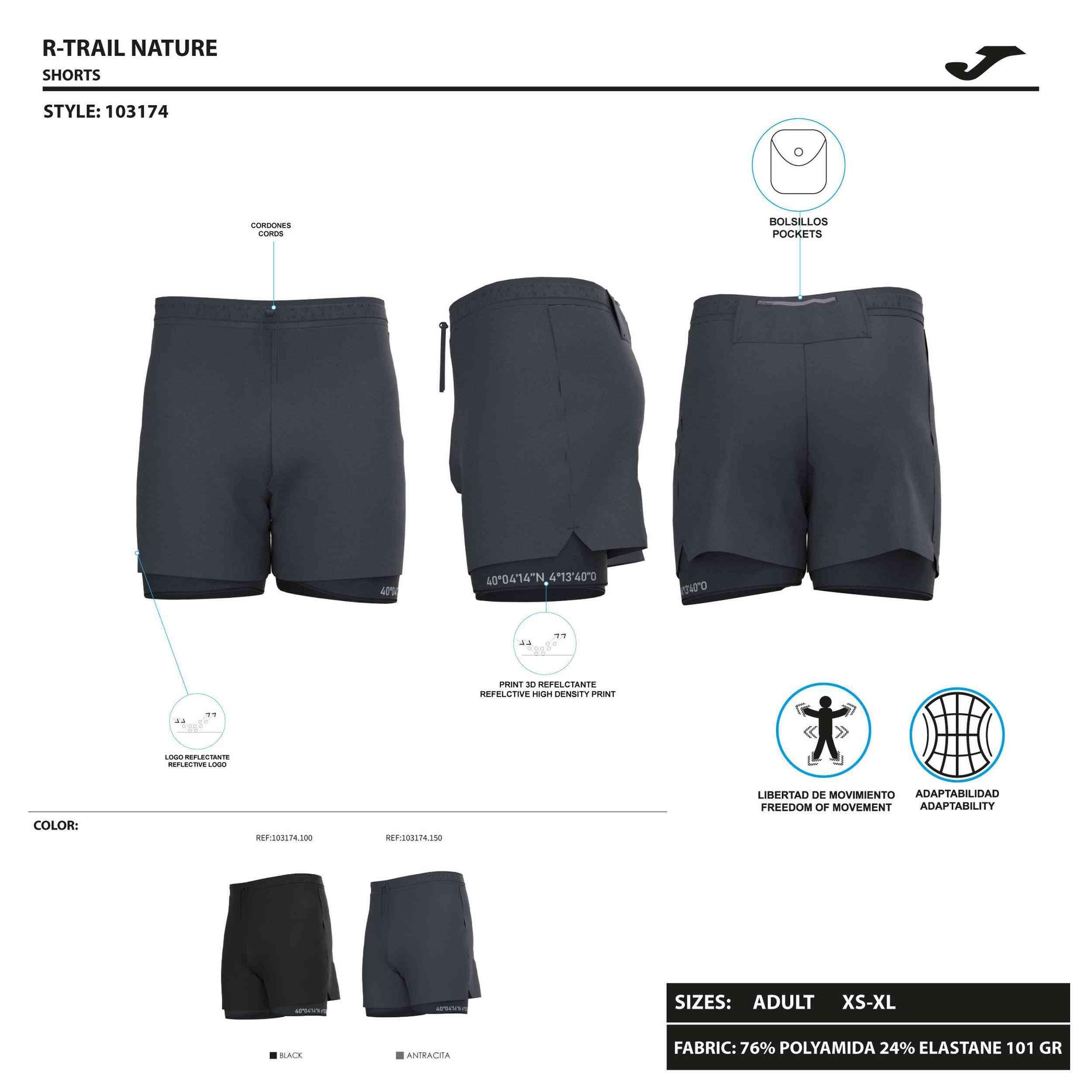 Shorts Joma R-trail nature 3/5