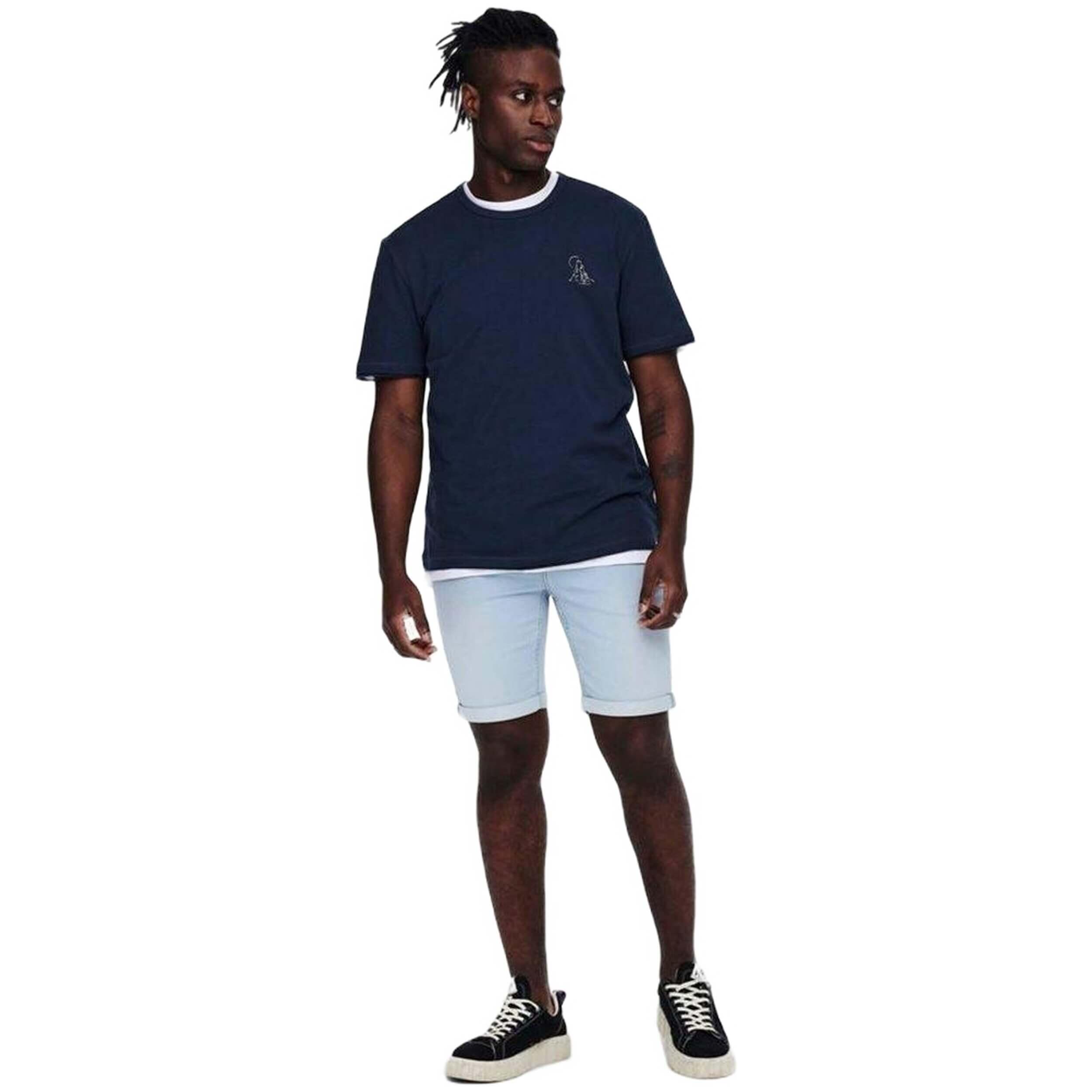 Calções Only & sons modelo 22018587-BLUE para homem 4/5