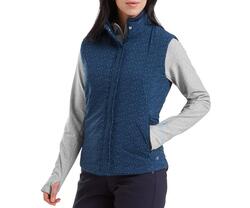 Gilet de golf Footjoy Thermoseries Floral pour femme, bleu marine