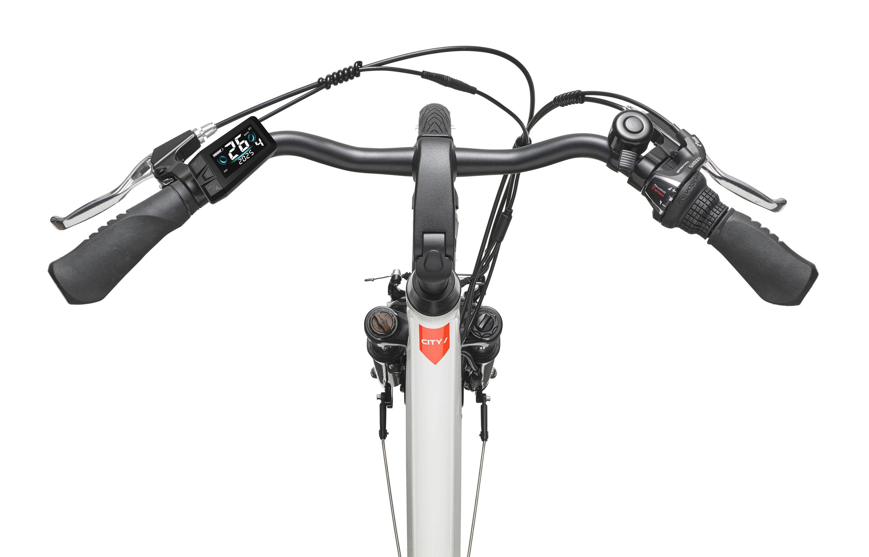 E-Bike RC826 28 Zoll 7-Gang Pedelec City Elektrofahrrad Herren Damen weiß 4/7
