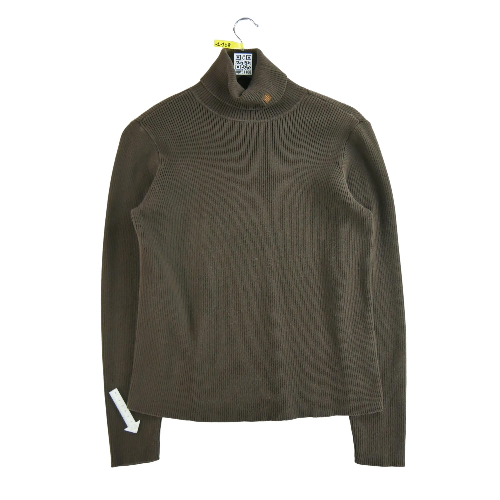 Segunda Vida - Suéter de cuello alto marrón para mujer - En buenas condiciones 5/7