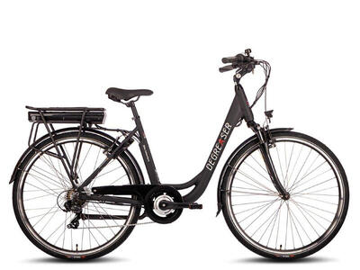 Degreaser dames ebike 50 cm 10.4 ah 7sp zwart