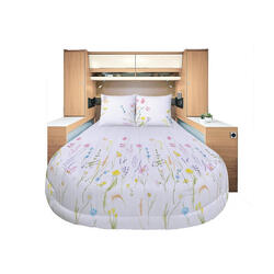 INCASA Prêt à dormir All seasons Lyocell et Percale Floralie 150 x 200 cm lit