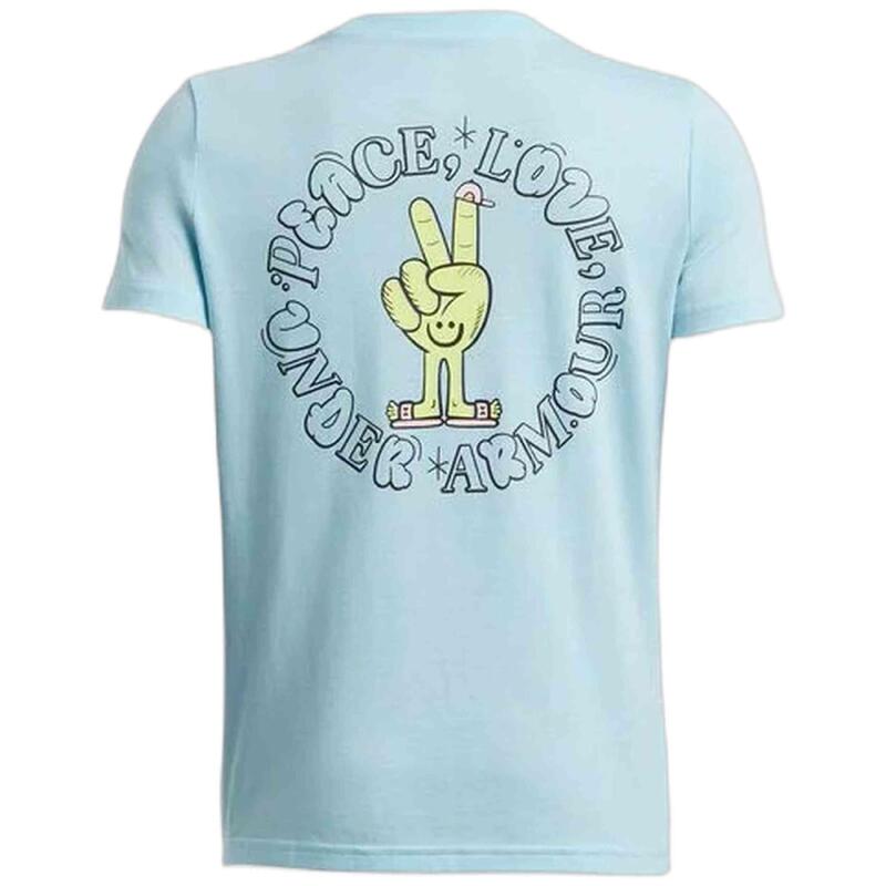 Tricou de antrenament pentru copii Under Armour Peace Love UA albastru