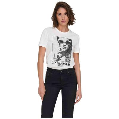 T-shirt met korte mouwen only model 15349684-cloud voor vrouwen
