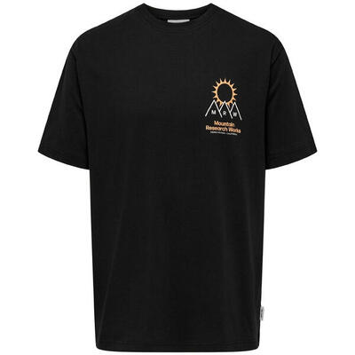 T-shirt met korte mouwen only & sons model 22031469-black voor mannen