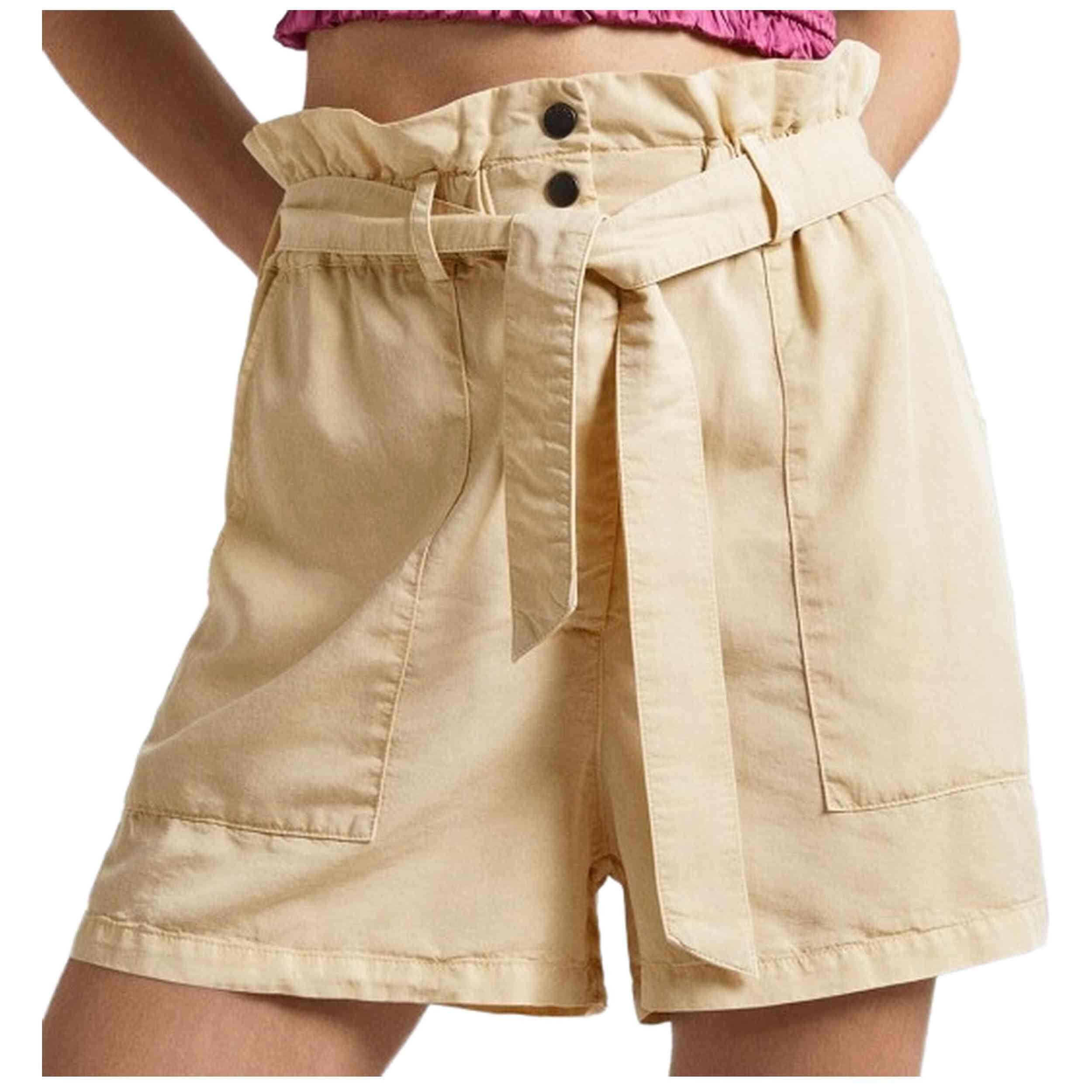 Pepe Jeans - Bermuda Pepe Jeans Modèle Pl801102-845 Pour Femmes - Bermuda - Beige - Decathlon