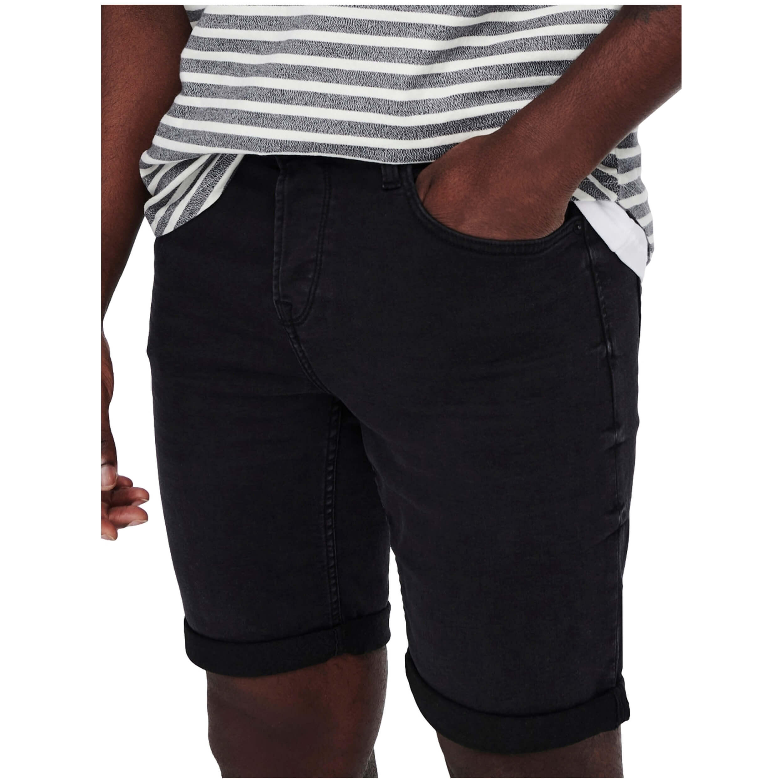 Only & Sons - Short Only & Sons Modèle 22018581-blackdenim Pour Homme - Short - Noir - Decathlon