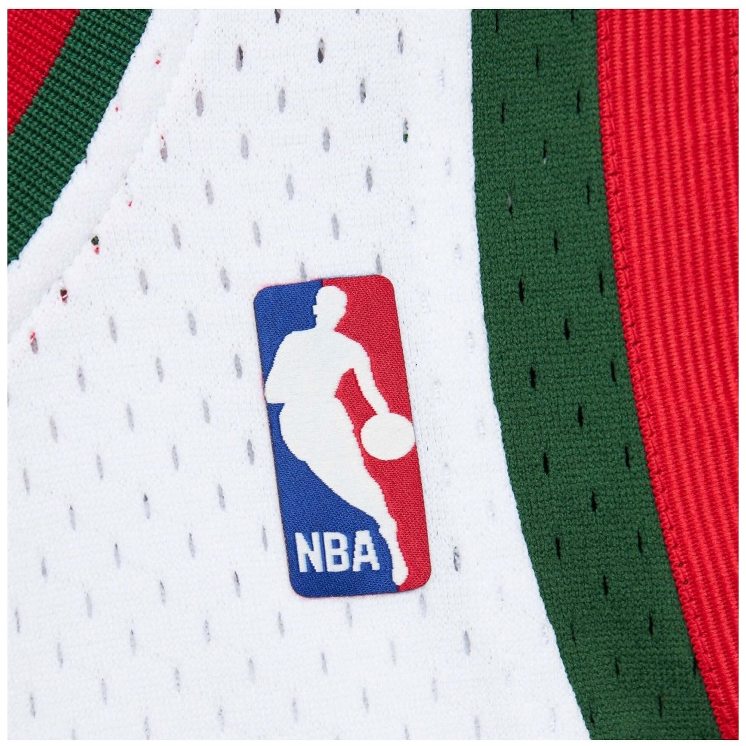 Maillot de basket Mitchell & ness modèle SMJY7836-MBU13GANWHIT pour homme 4/5