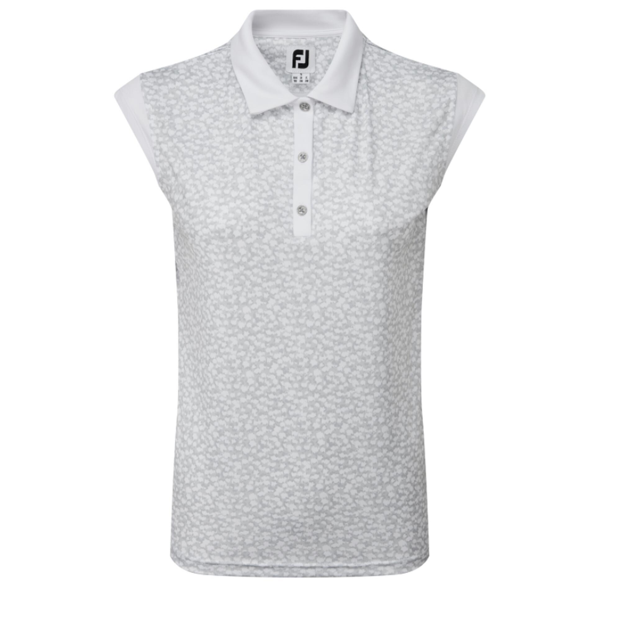 Footjoy - Polo De Golf Footjoy Pour Femme, Manches Courtes, Imprimé Interlock Gris - Sous Veste - Gris - Decathlon
