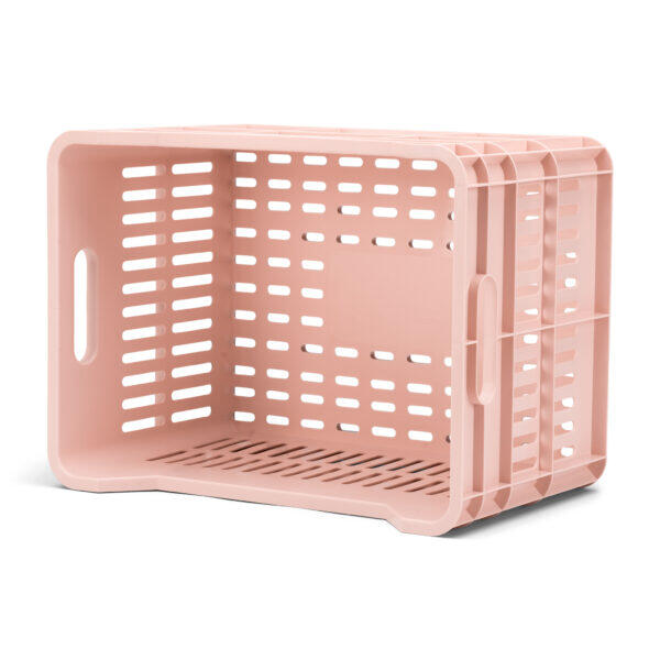 Urbanproof 30L Recycled Bicycle Crate — Pastel Pink, MIK & AVS Compatible. 2/6