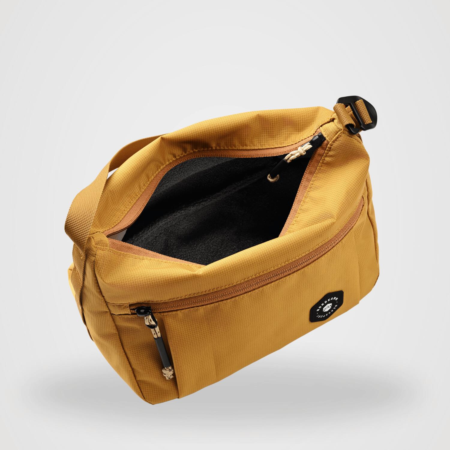 Sac à magnésie pour bloc avec grande ouverture en nylon jaune 2/6