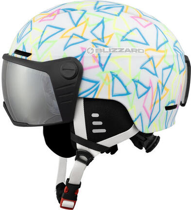 Kask narciarski juniorski Blizzard Flash Visor Junior white/multicolor