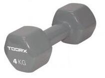 Vinyl dumbbell - per stuk - 5 kg donkergrijs