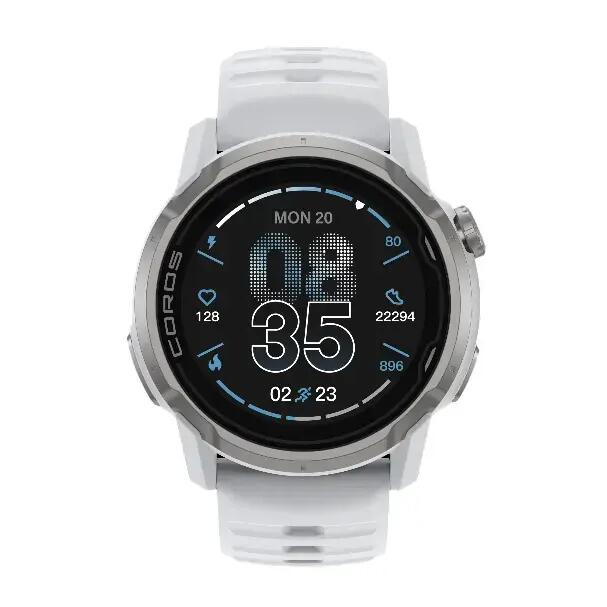 Coros Apex 4 42 mm GPS Watch with White Silicone Bracelet