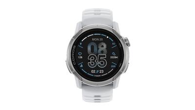 Coros apex 4 46mm gps horloge met witte siliconen armband