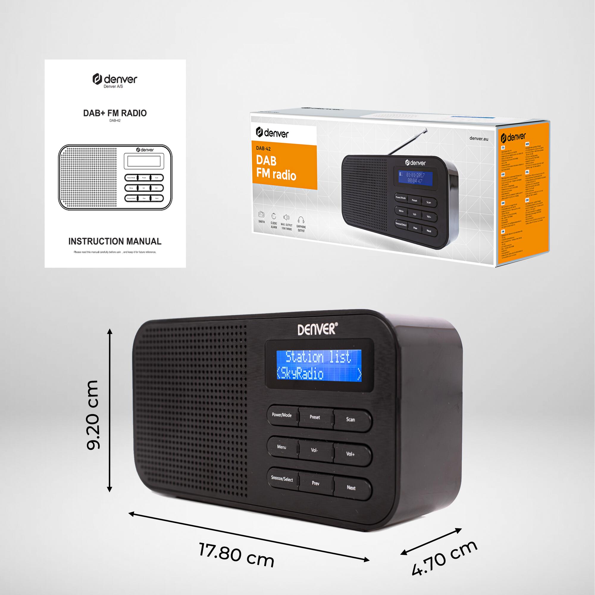 Denver DAB42B DAB Radio d’urgence/Kit d’urgence 7/7