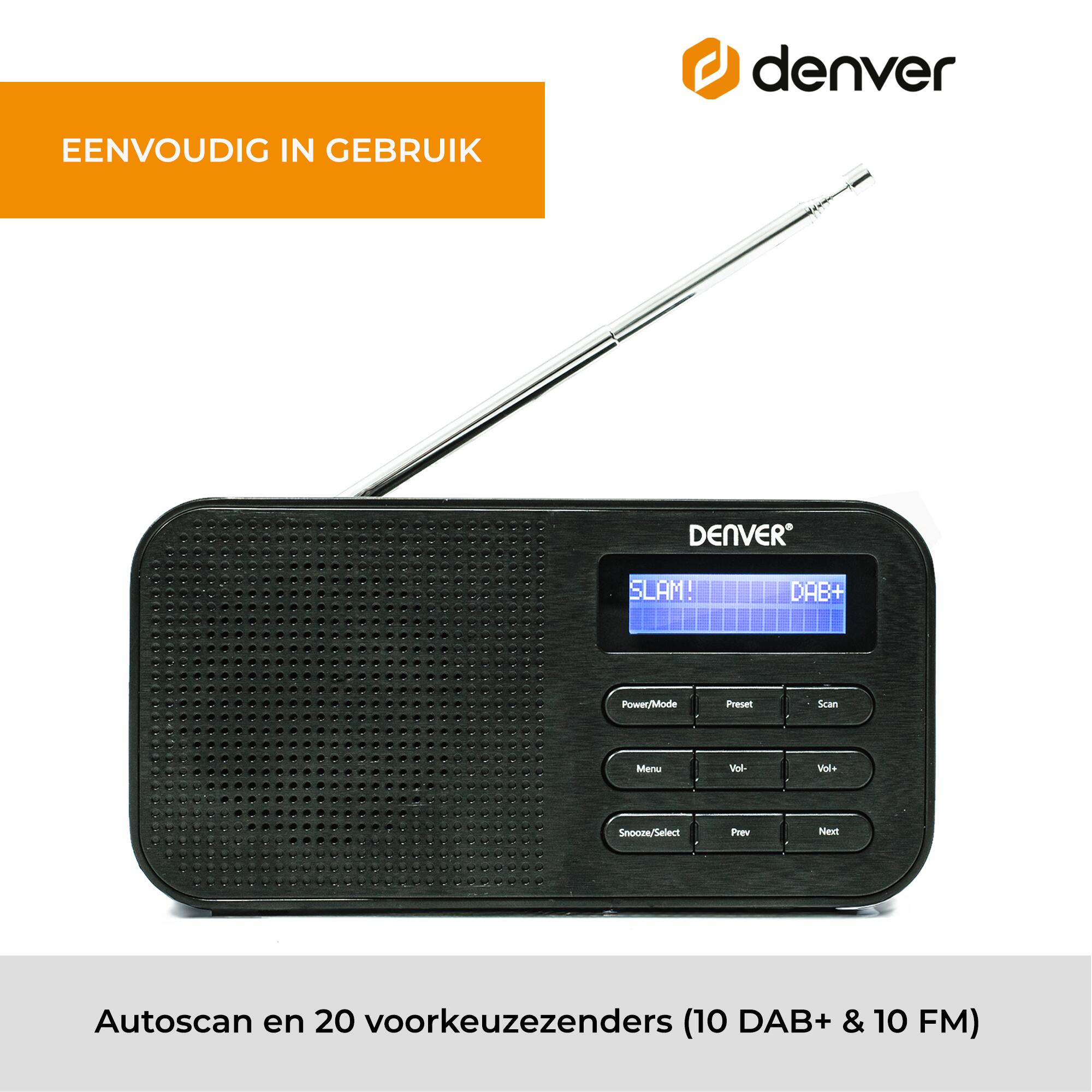 Denver DAB42B DAB Radio d’urgence/Kit d’urgence 4/7