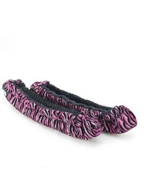 Glinsterende roze en zebra schaatsbeschermers – soft pawz