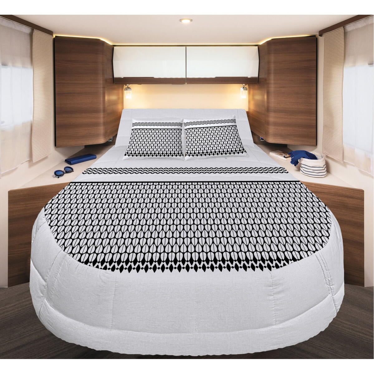 Incasa - Incasa Prêt À Dormir 100% Coton Etnik 130 X 190 Cm Pan Coupé Droit - Lit De Camps - Taille Unique - Decathlon