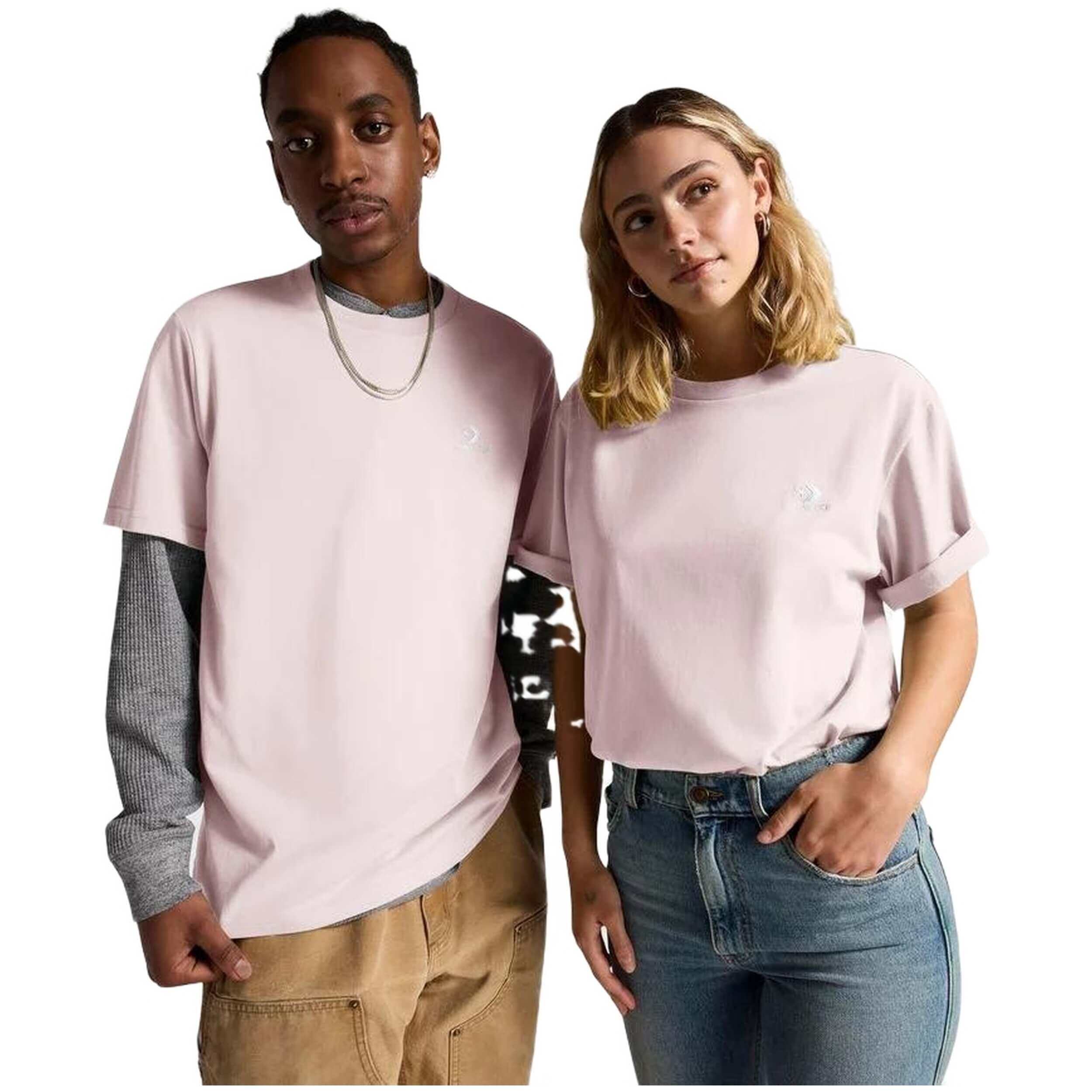 T-shirt Converse modèle 10023876-A42 pour unisexe 1/4