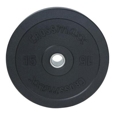Hi-temp olympische halterschijf - bumper plate - 50 mm - 15 kg - zwart