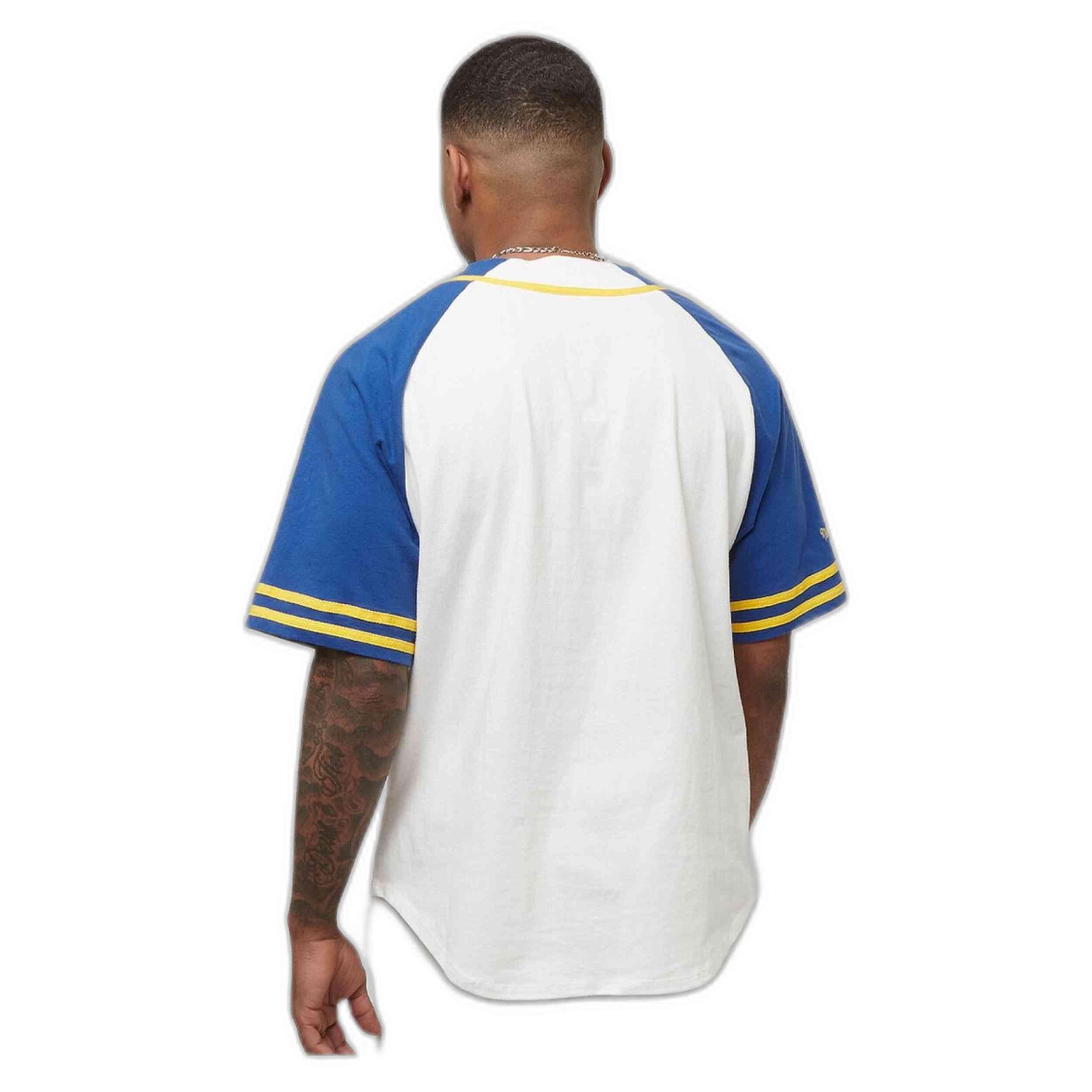 Maillot de basket Mitchell & ness modèle TBTF4994-GSWYYPPPWHIT pour unisexe 2/4